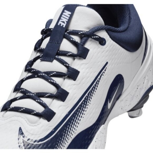 Nike Alpha Huarache Elite 4 Men Baseball Cleat White Blue FD2745-107 NEW - Picture 7 of 9